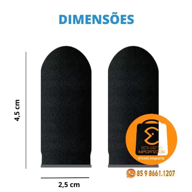 Luvas de Dedo Anti-Suor Para Celular 1 Par - Foto 5