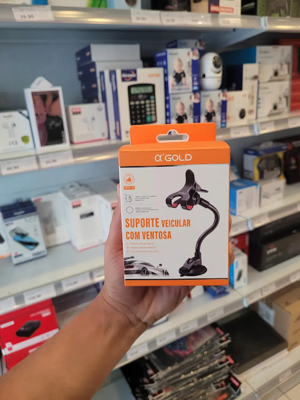 Suporte Veicular com Ventosa Para Celular aGold SPC-12
