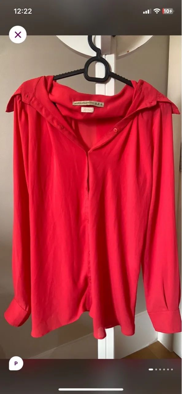 Camisa vermelha marca Maria Valentina