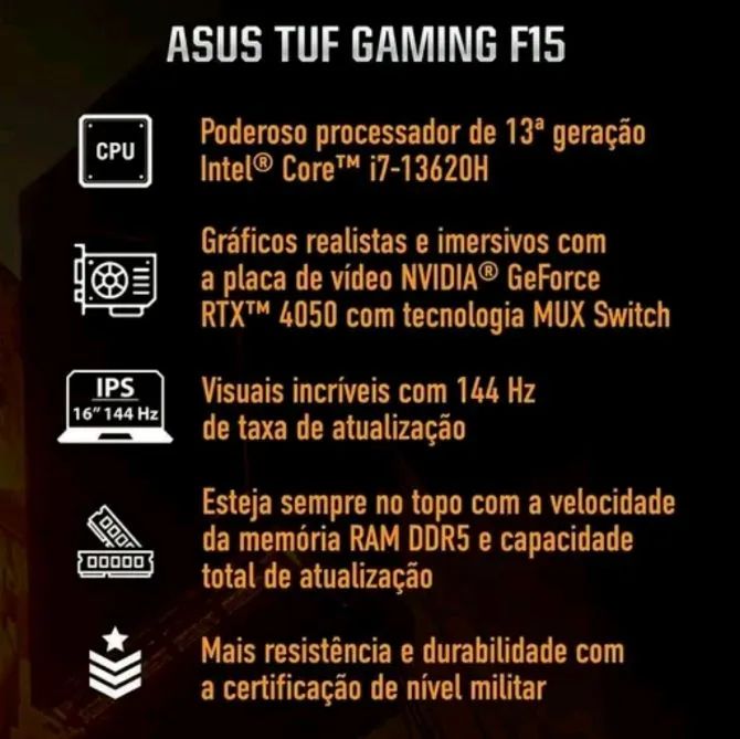 Notebook Gamer ASUS TUF Gaming - Foto 5