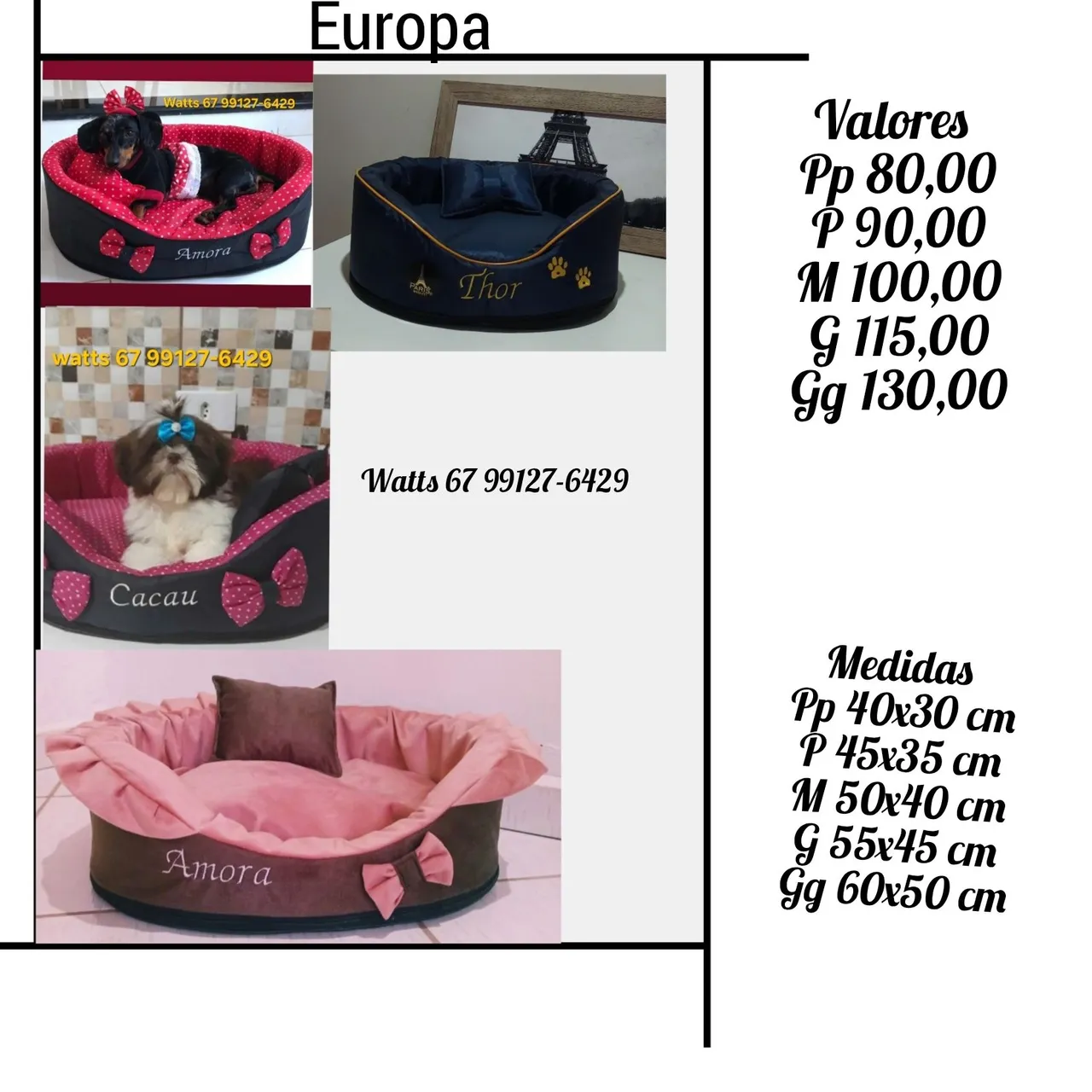 Camas Confortáveis para Cães e Gatos - Europa