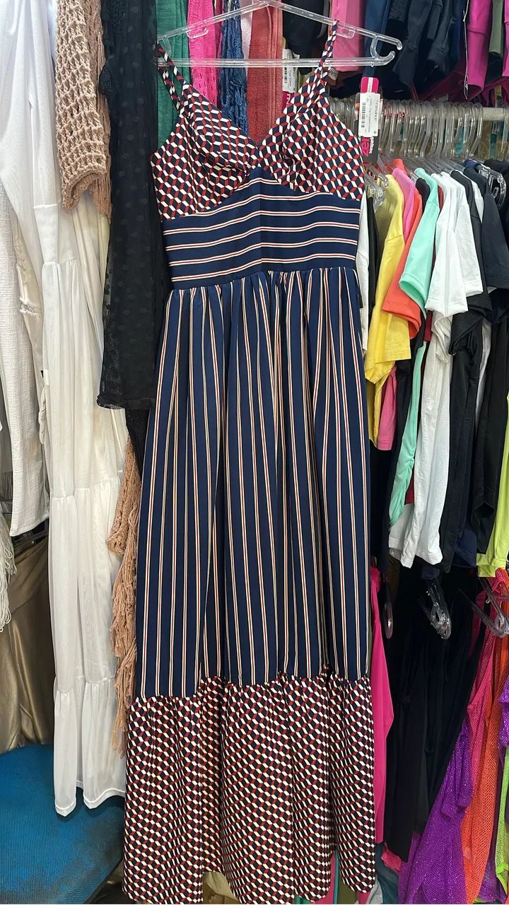 Vestido longo listrado - Foto 4