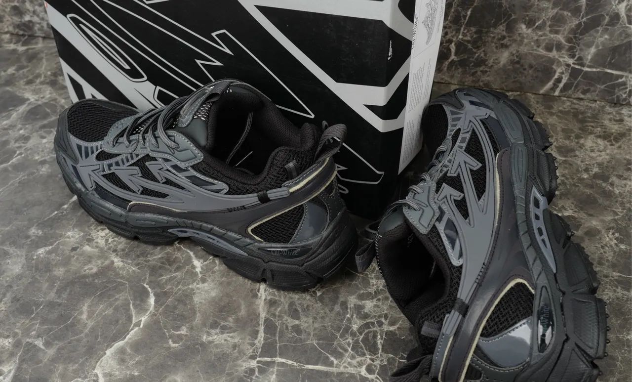 Tênis Off-White Preto e Cinza - Foto 5