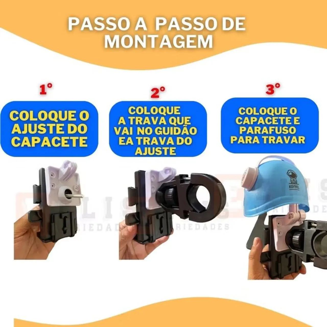 Suporte Para Telefone Celular De Motocicleta Com Capacete E Navegação - Foto 5