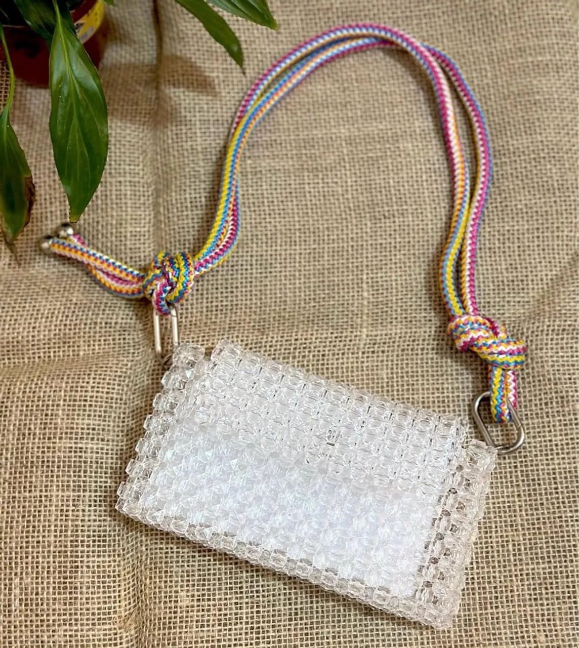 Bolsa Miçanga Cristal Transparente - Foto 2