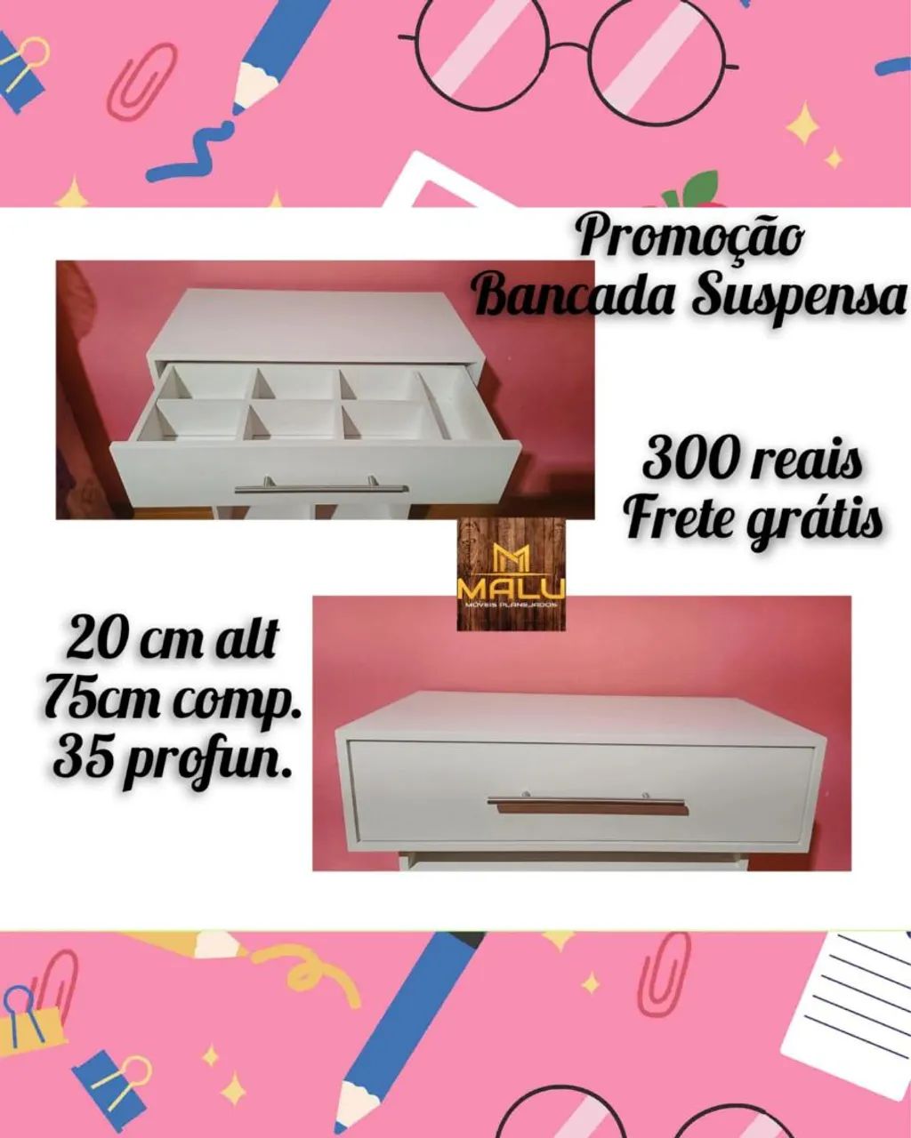 Bancada Suspensa Promocional - Frete Grátis