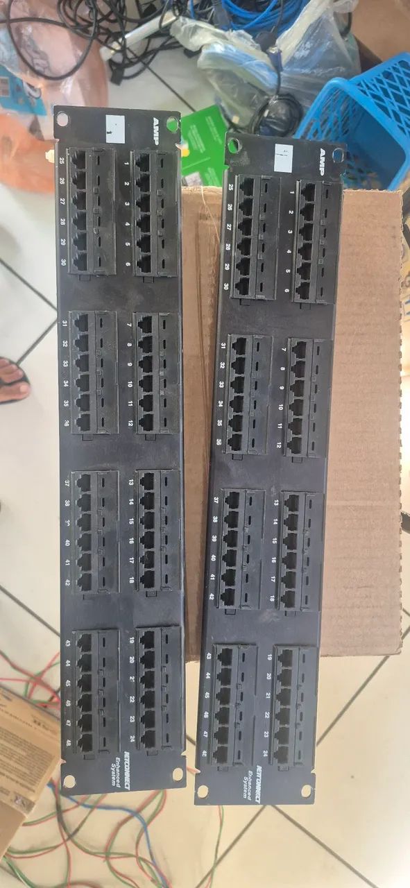 Patch Panel AMP Netconnect 48 Portas RJ45 - Conectividade e ...
