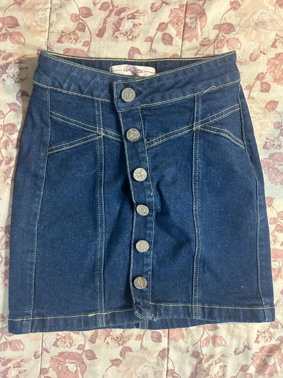 Saia Jeans Botões