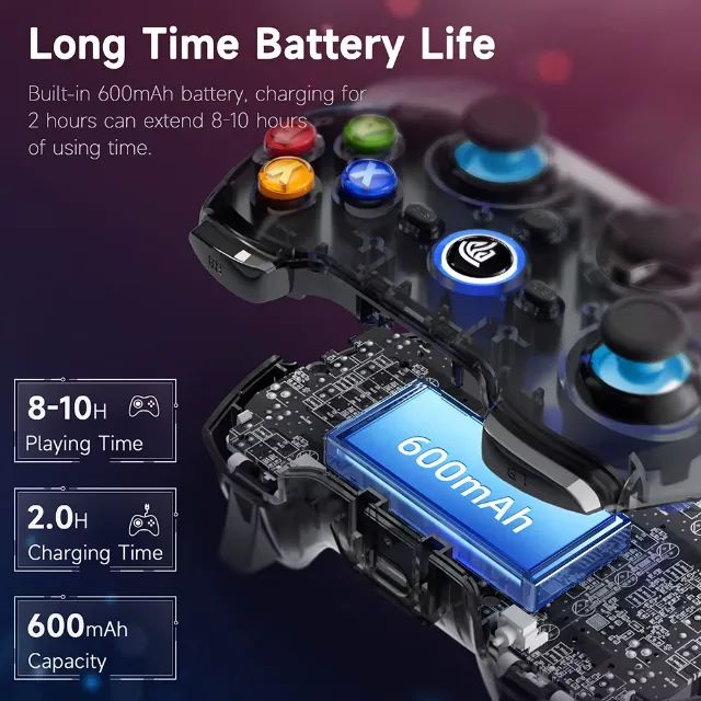 Controle Gamepad sem fio Easysmx 9013 Pro para PC, Switch e Android Cor Preto - Foto 2