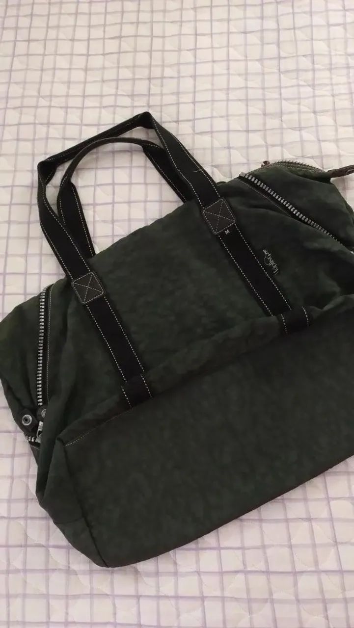 Bolsa de ombro M verde militar Kipling original  - Foto 2