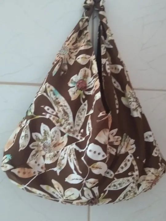 Bolsa bordada de tecido - Foto 3