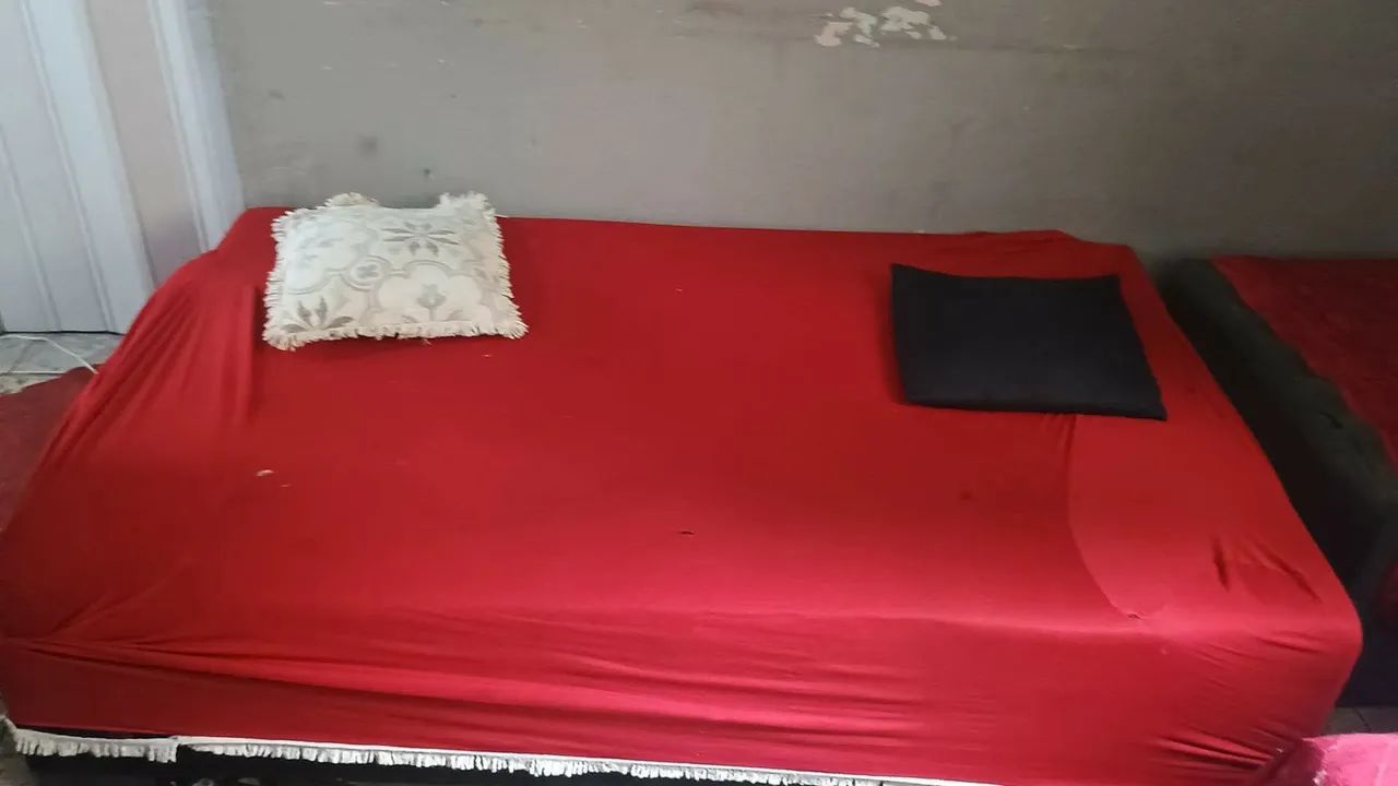 Sofá cama+ duas almofadas 