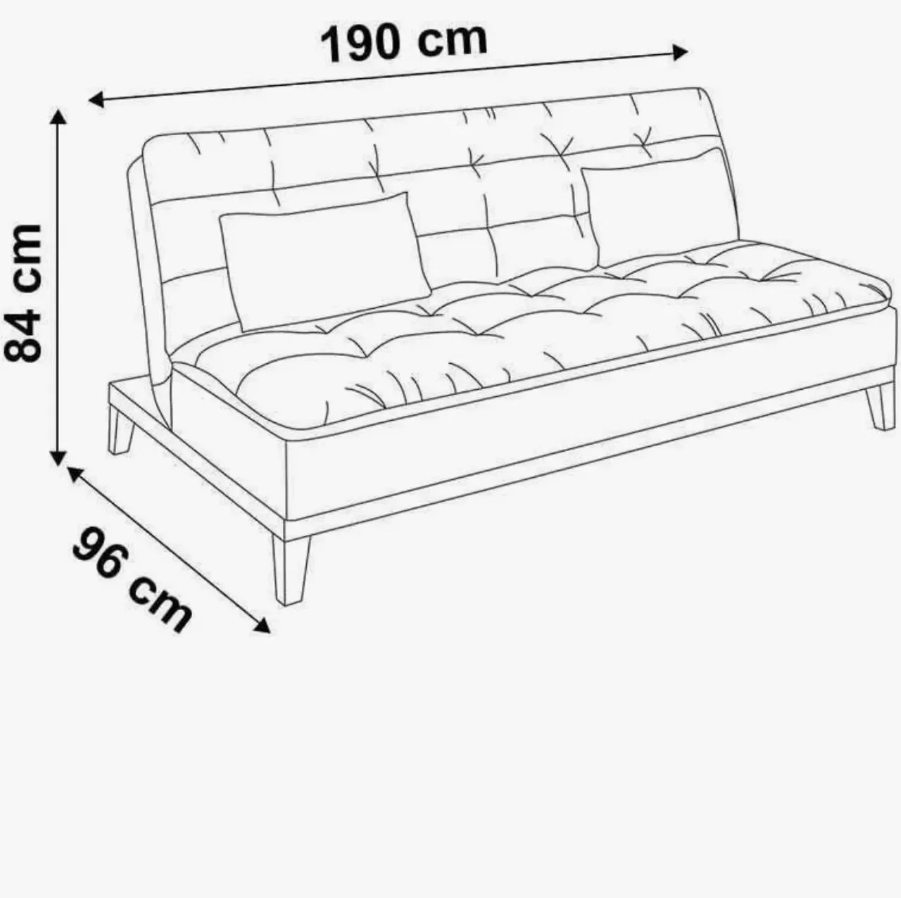 TORRO Sofá-Cama Casal 3 Lugares Premium Base e Pés de Madeira Suede Turquesa - Foto 4