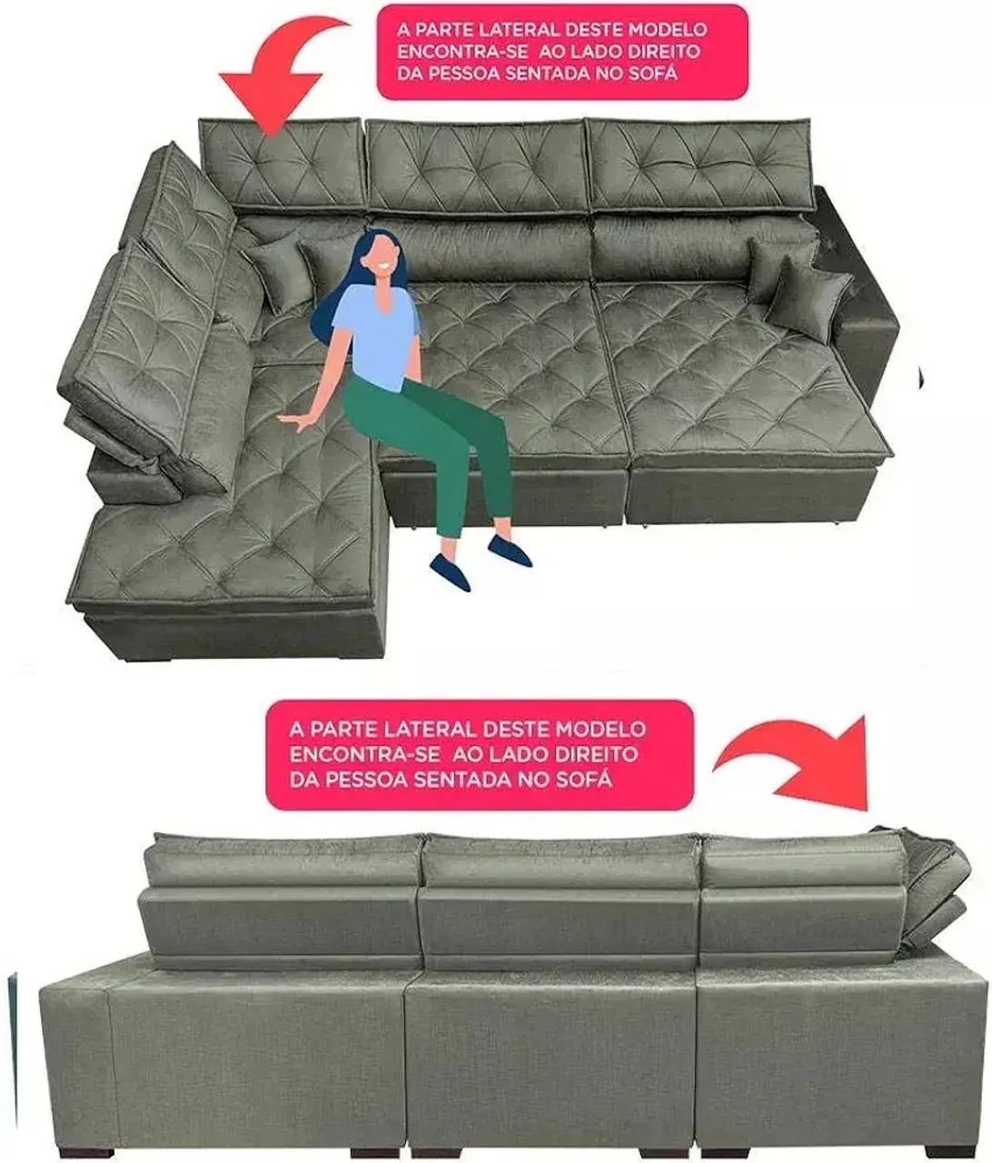 Sofá de Canto Retrátil e Reclinável com Molas Cama inBox Platinum Esquerdo ou direito - Foto 4