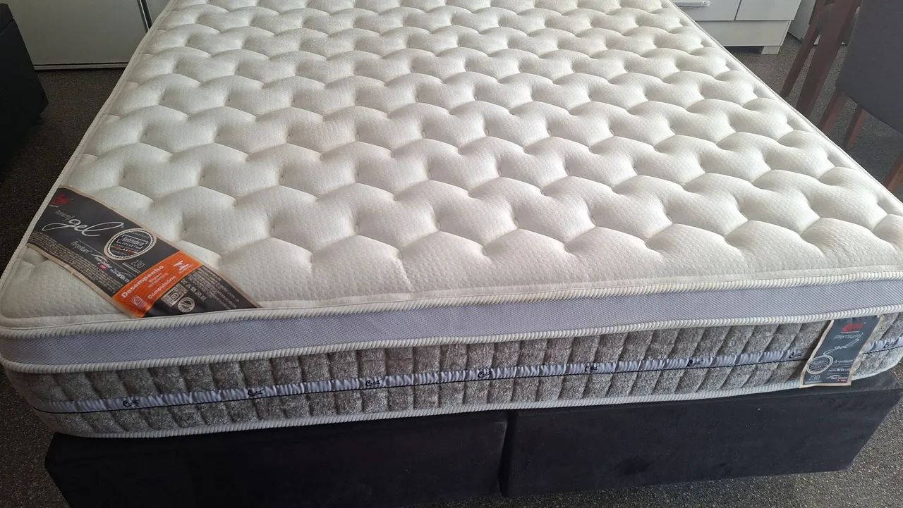 Cama box Queen size colchão castor molas ensacadas bambu  - Foto 5