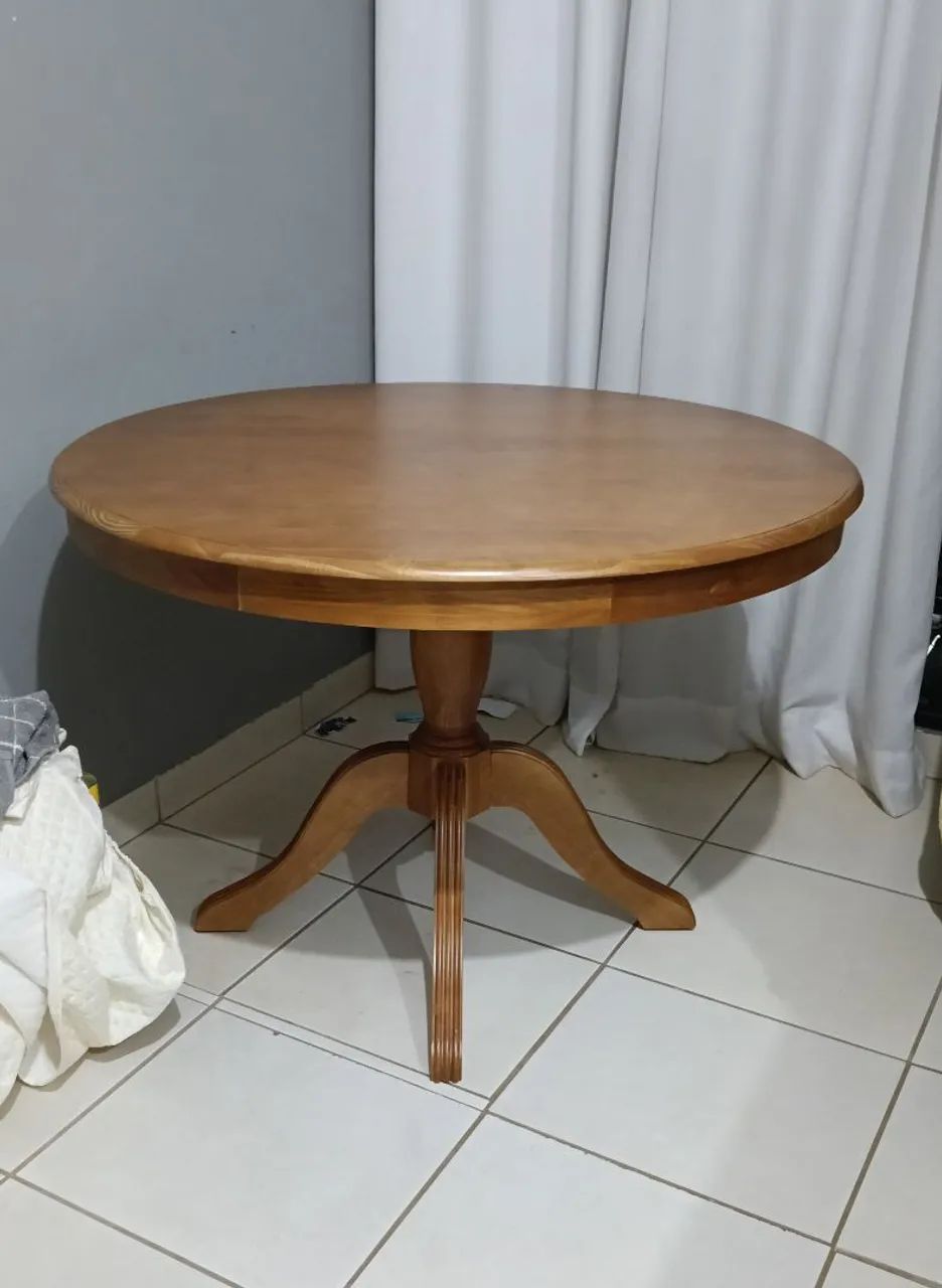 Mesa de madeira redonda - Foto 4
