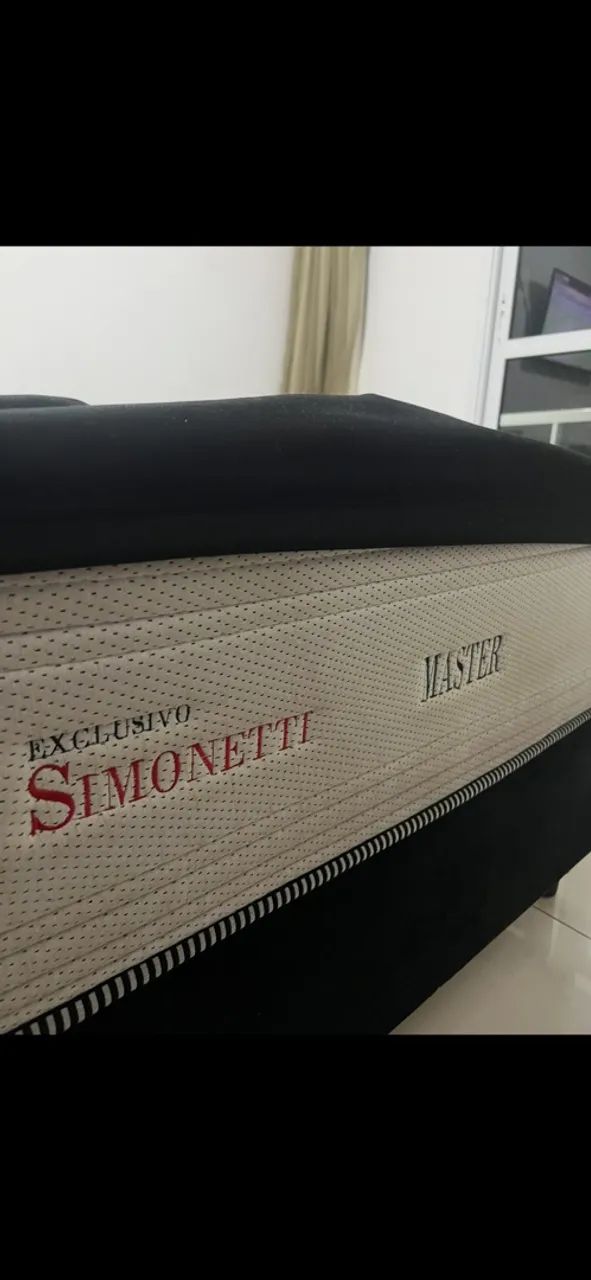 Cama Box Casal Master Simonetti + Cabeceira Estofada (Com Capa Impermeável)