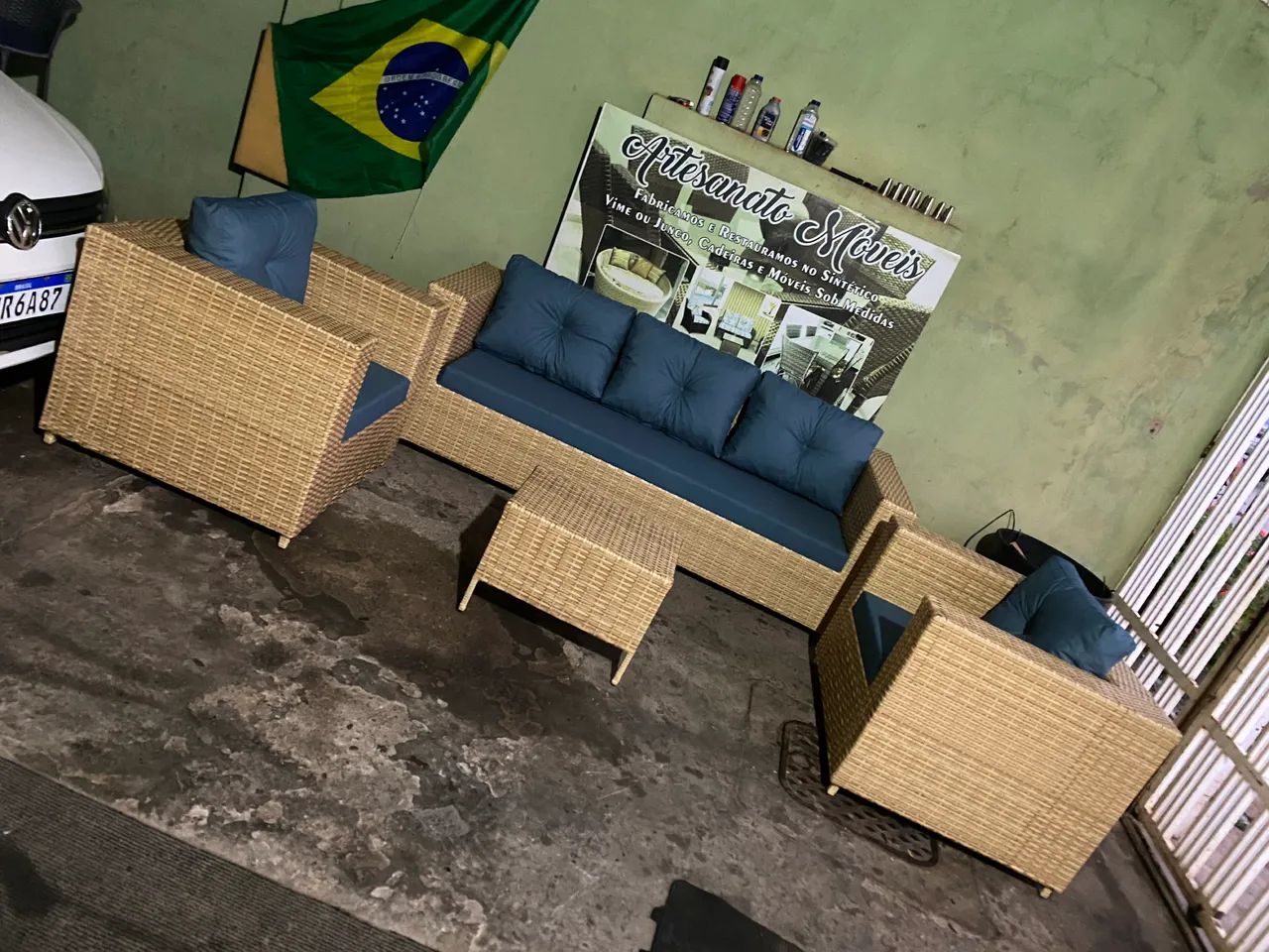 Square Synthetic Fiber Sofa Set463752708961740801