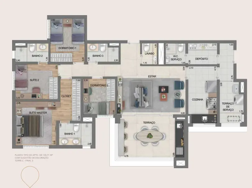 PLANTA 130m²