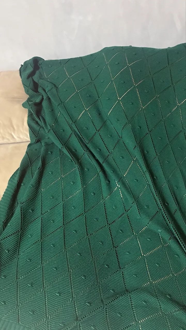 Manta verde de lã  - Foto 2