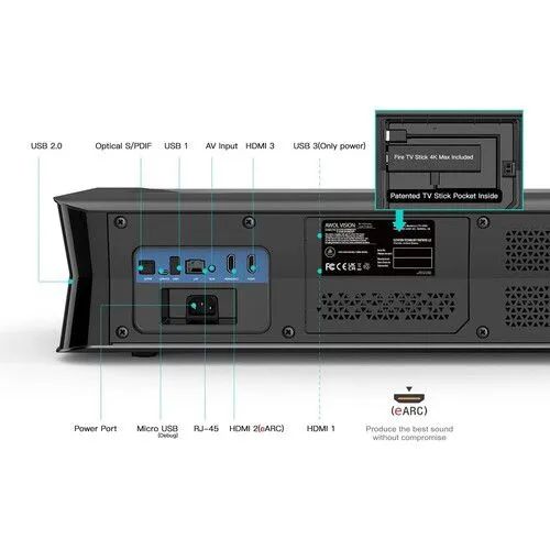 Projetor Laser 4K UST AWOL Vision LTV-3000 - Impecável (Completo na Caixa) - Foto 4