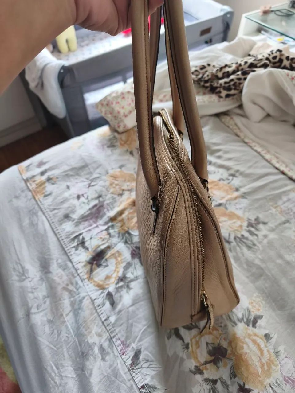 Bolsa Victor Hugo original rose de couro