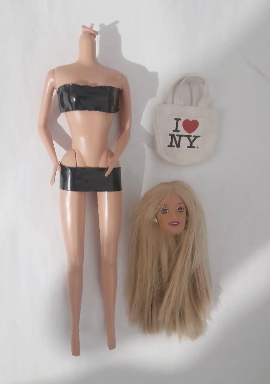 Combo de corpo da boneca Britney Spears + cabeça de barbie + bolsa para boneca