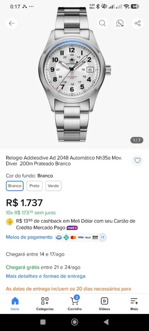 Rel ógio addisdive novo na caixa - Foto 2