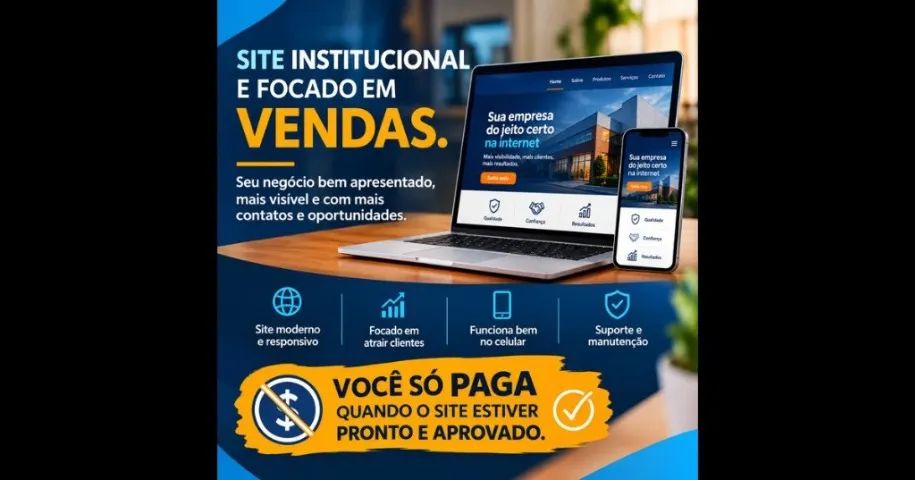 SITE PRONTO SÓ VALE A PENA SE FUNCIONAR PRA VOCÊ