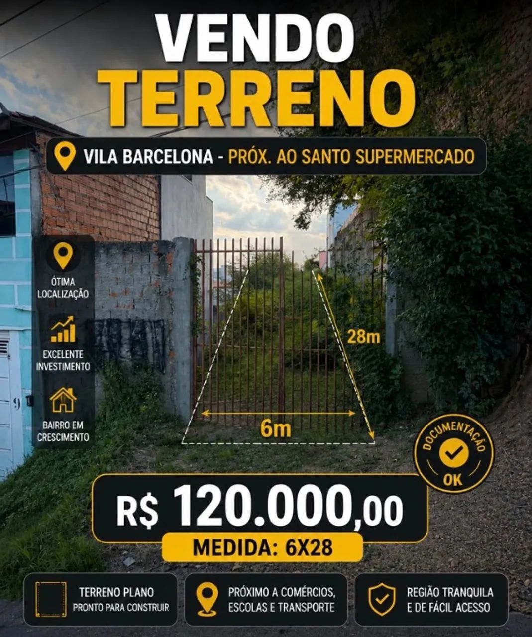 Terreno Barcelona (próx Santo supermercado)