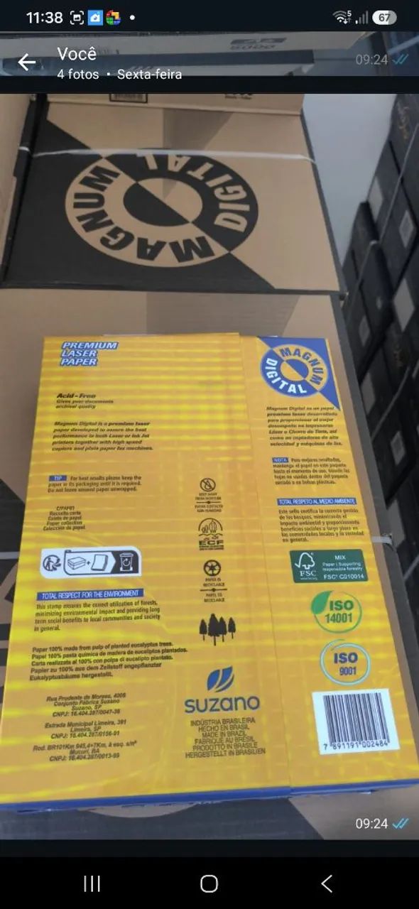 Caixa de papel sulfite magnun com 5000 folhas - Foto 3