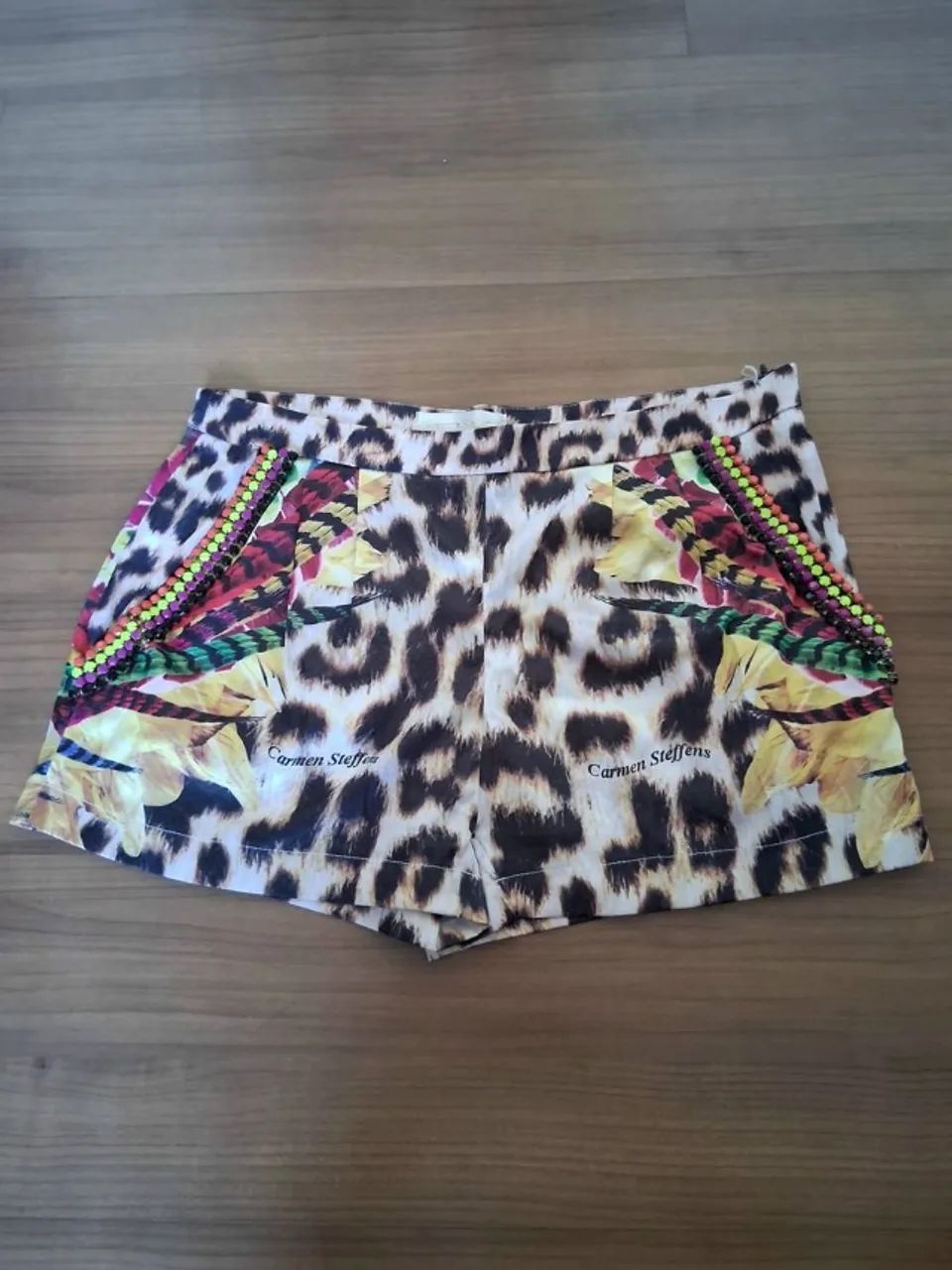 Shorts Oncinha Carmen Steffens TAM M - Foto 2