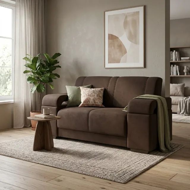 Sofa Atlanta de 2 Lugares Tecido Veludo - Estofar - Foto 3
