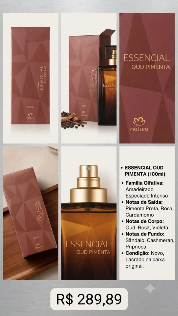 Perfume Essencial Oud Pimenta
