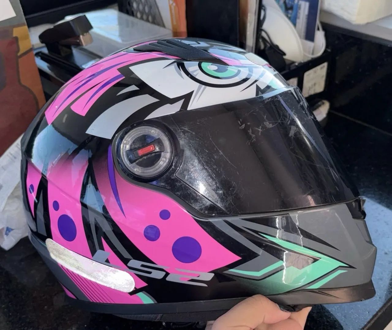 Capacete Ls2 feminino/aguia - Foto 3