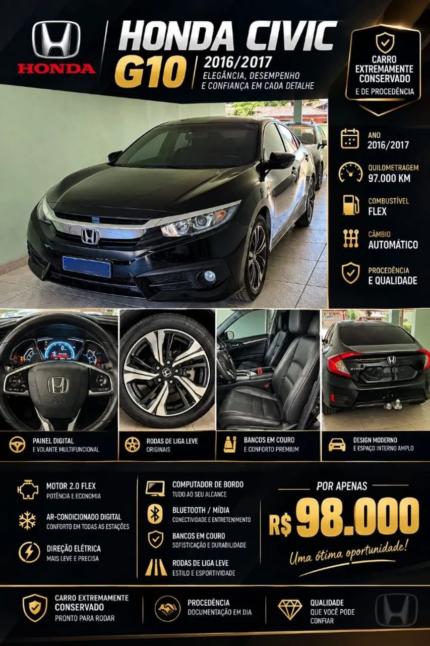 Honda Civic SEDAN EXL 2.0 FLEX 16V AUT.4P 2017