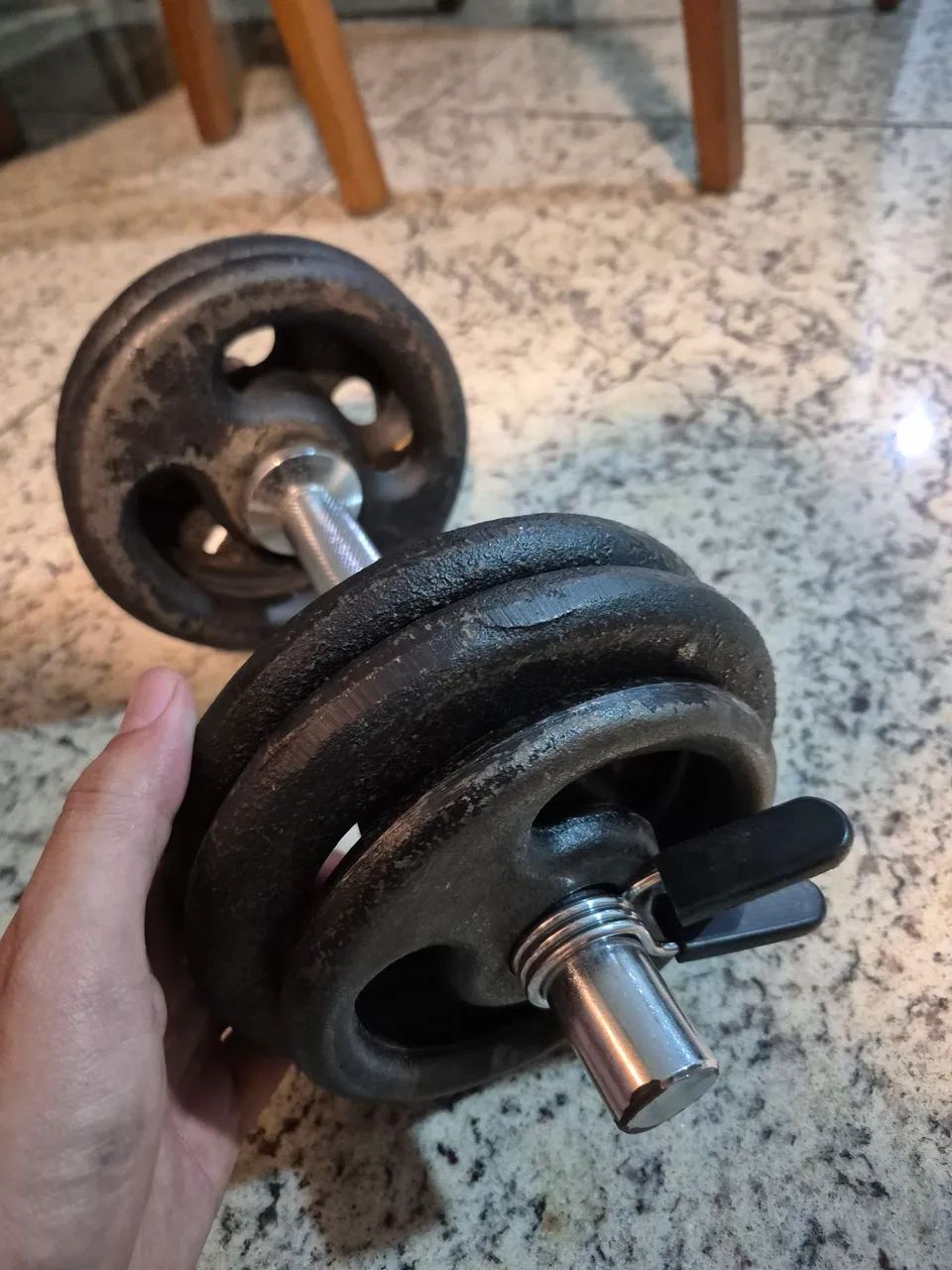 Pesos academia anilhas e barra - Foto 3