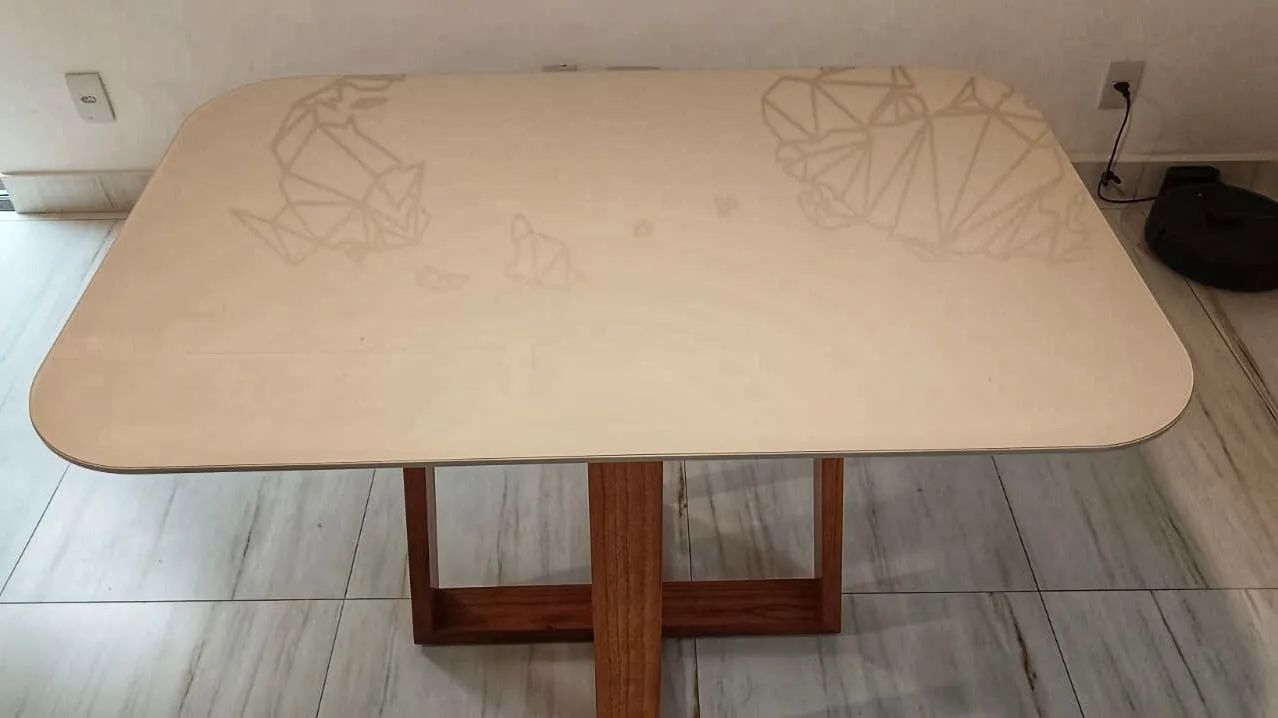 Mesa de Jantar 4 Lugares 1,20m - Off White - Sem Cadeiras - Foto 4