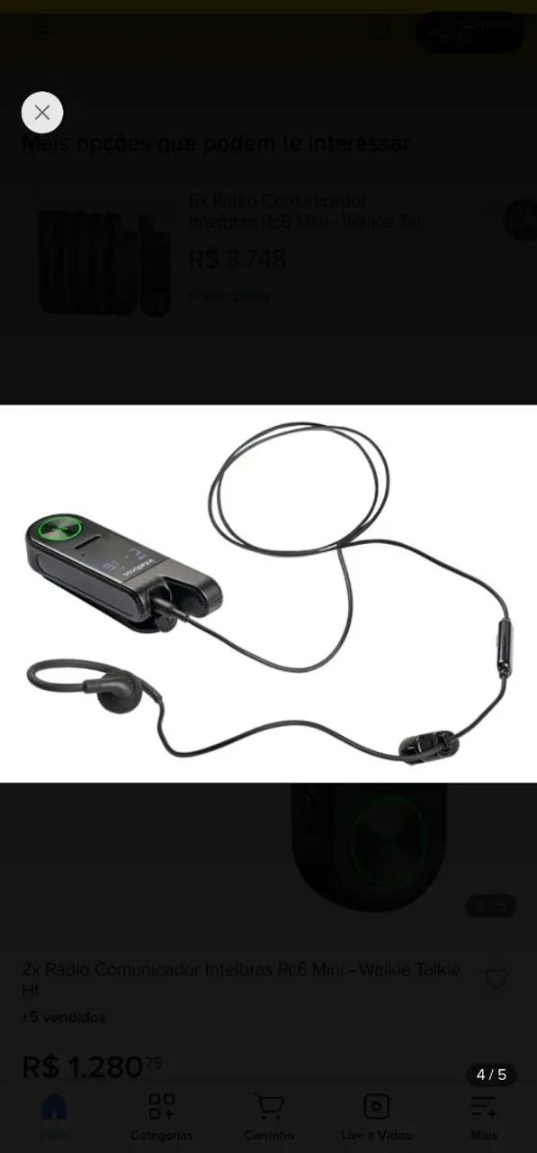 RADIO COMUNICADOR INTELBRAS RC6 MINI - Foto 4