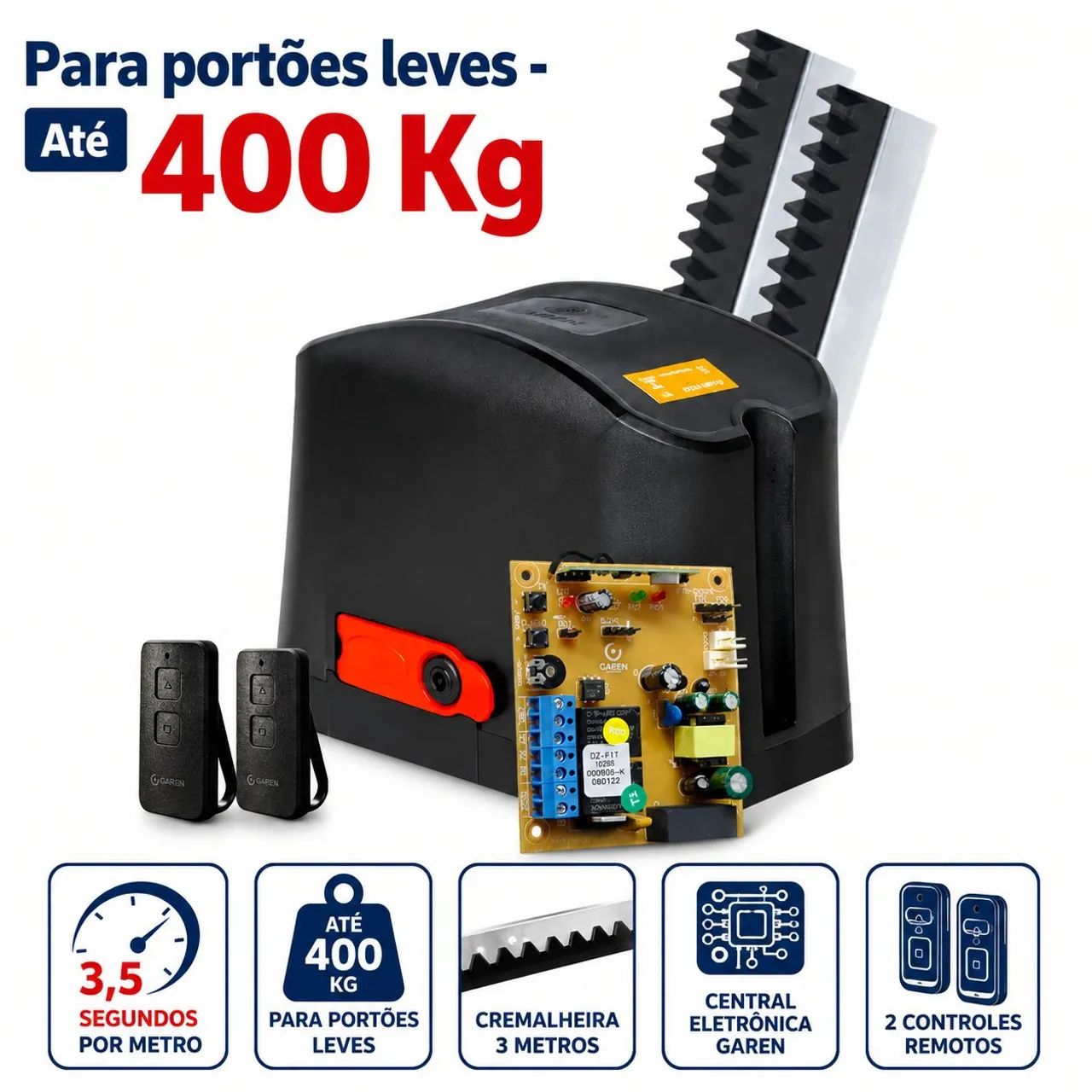 Kit motor SEG/ Garen portões leves - Foto 5
