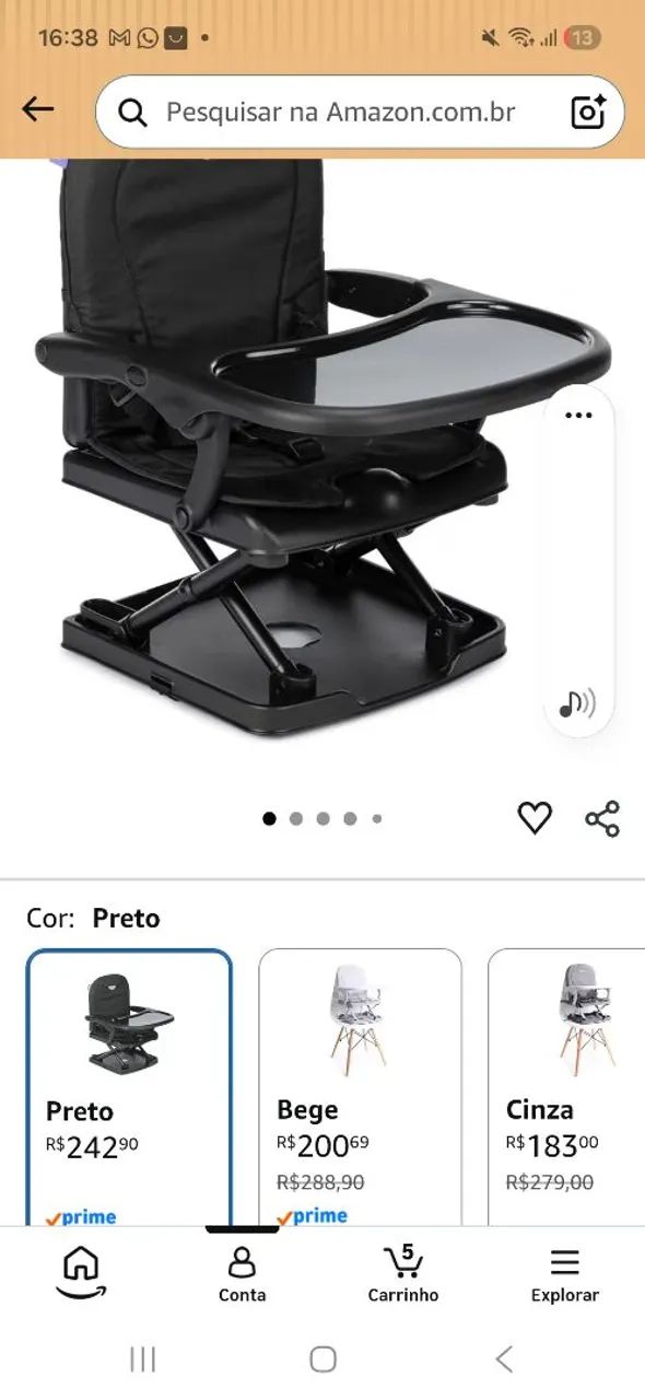 Cadeirinha de alimentação 