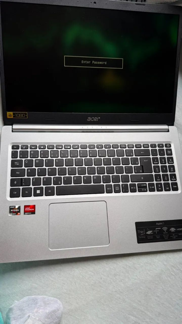 Notebook Acer Aspire 5 (Ryzen 5, 8GB, 256GB SSD) - Impecável + Na Caixa!