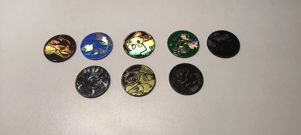 Moedas Raras Pokémon - 8 Peças 