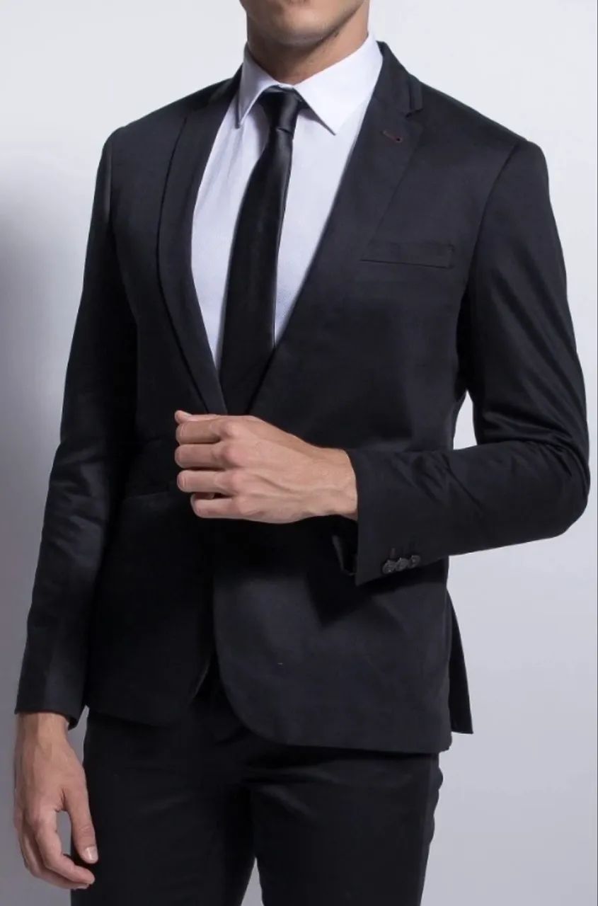 Blazer masculino preto  - Foto 4