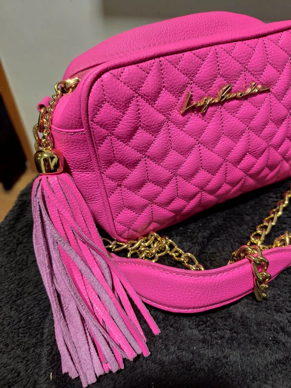 Bolsa Luiza Barcelos Original - Rosa Pink Matelassê - Foto 3