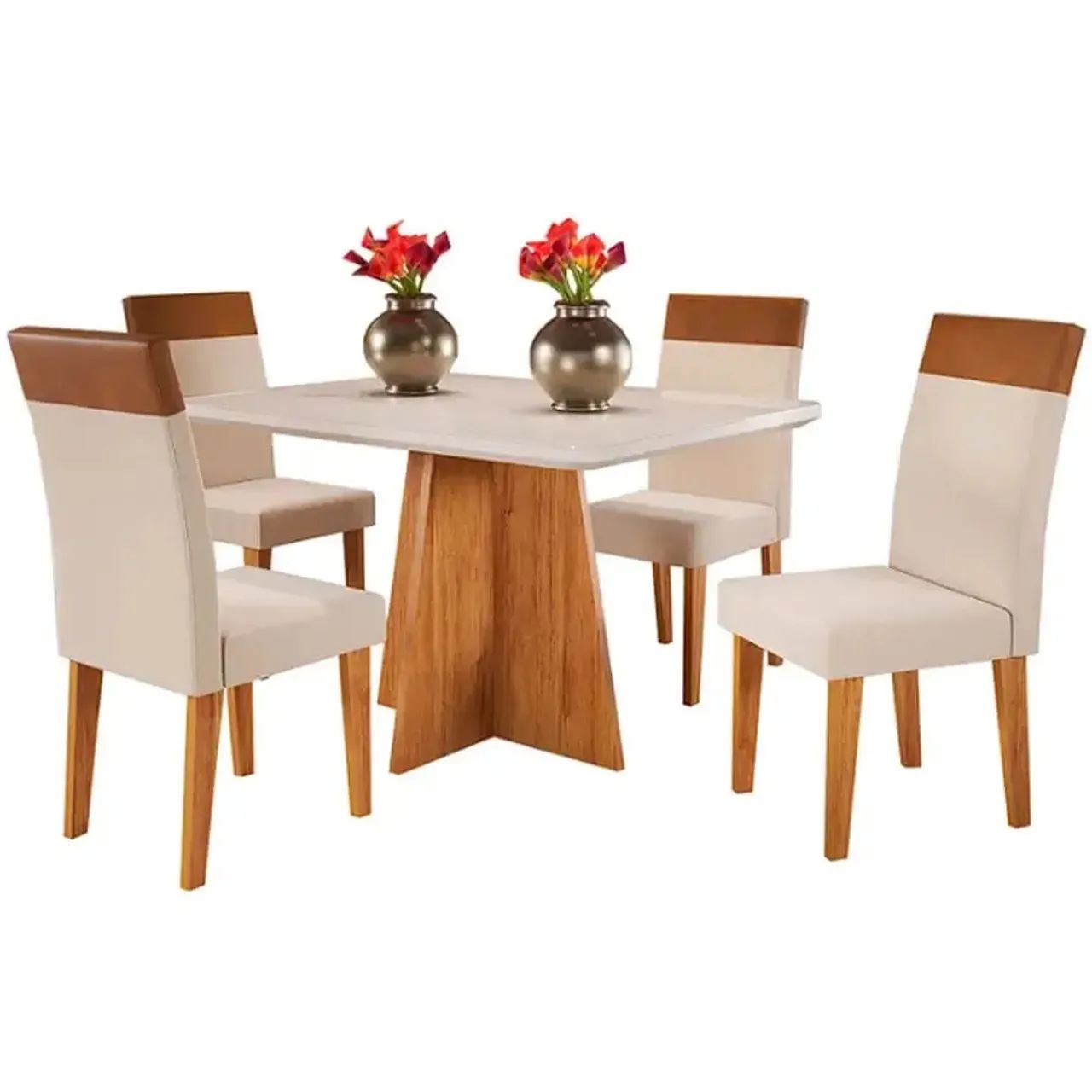 Mesa de Jantar Viena 120x80cm com 4 Cadeiras  / peça já 