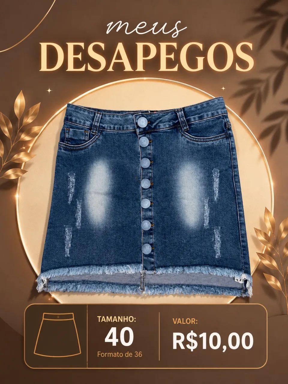 Saia jeans 