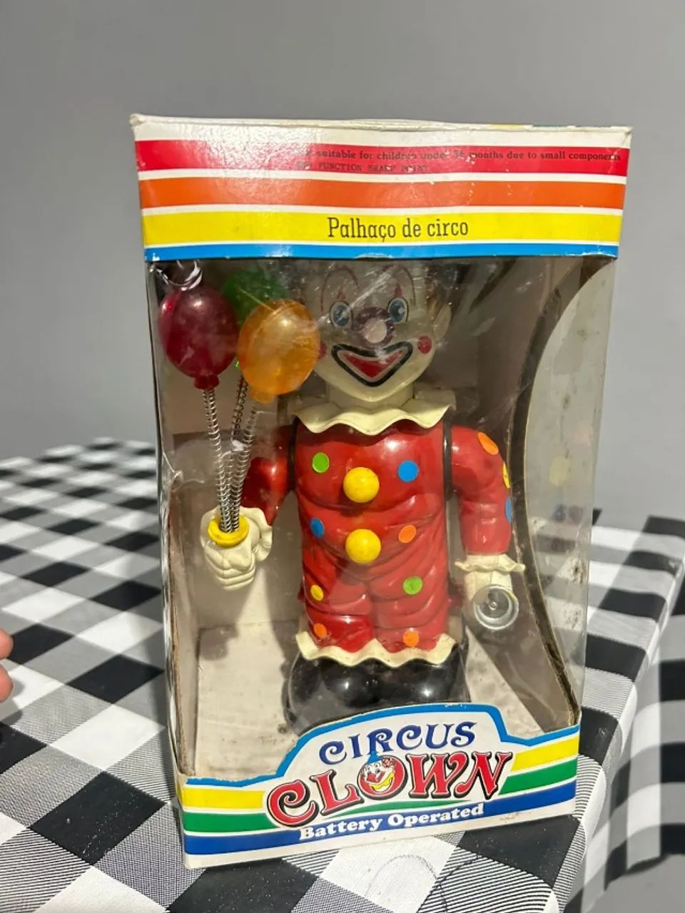 Brinquedo antigo anos 80 Circus Clown - Foto 3