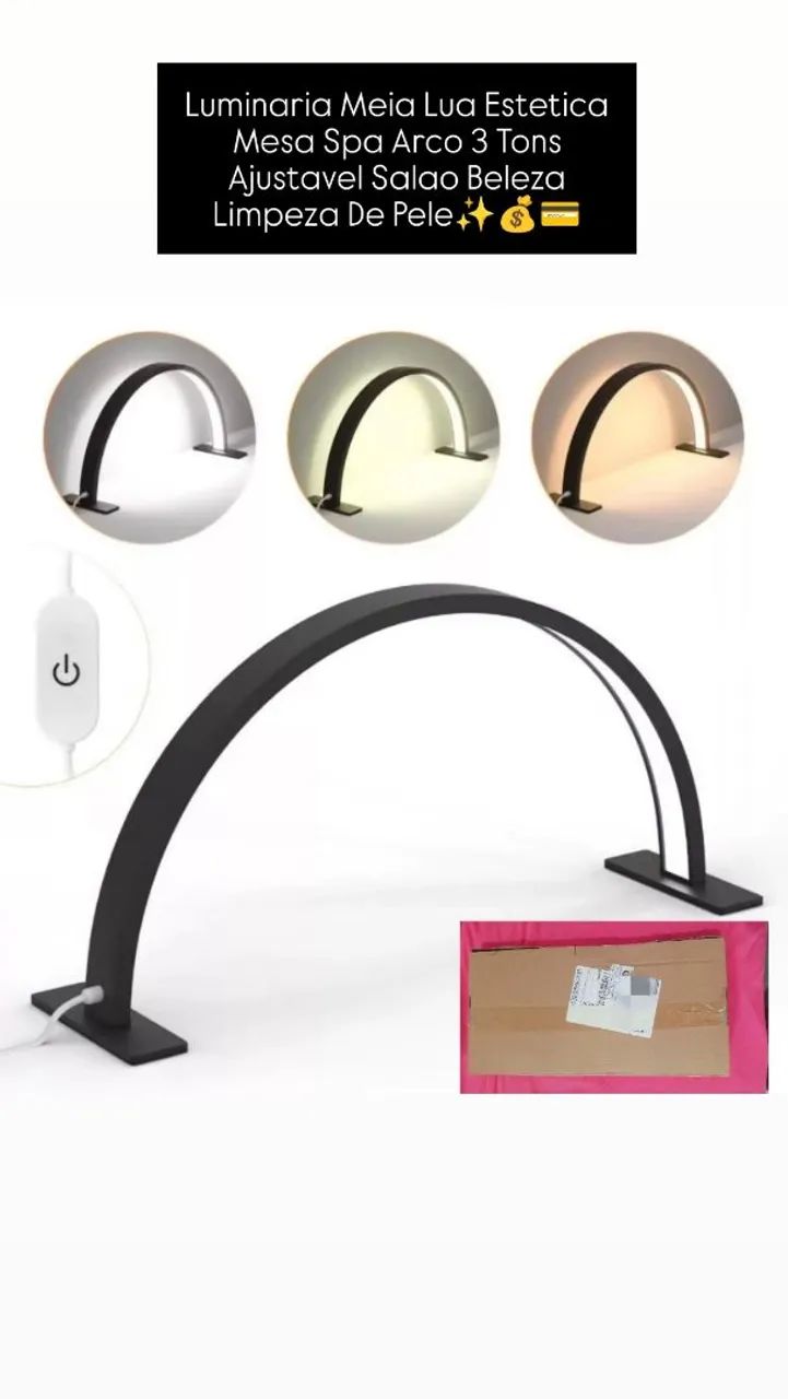 Meia lua luz de led 