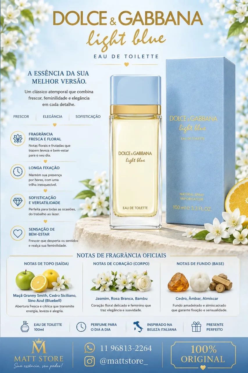 Perfume Dolce & Gabbana Light Blue 100ml Eau toilette
